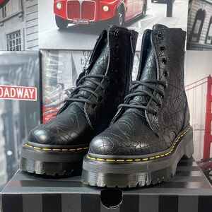 🆕Dr Martens x Wednesday Jadon Boots U.S. Size 8 Women's Black Nappa Lux NEW🆕